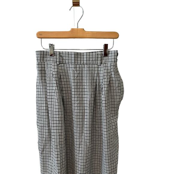 Vintage 80s Country Suburbans High waisted Summer houndstooth Midi skirt - Picture 2 of 7